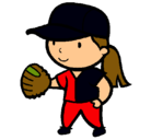 Dibujo Jugadora de béisbol pintado por Lupix
