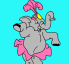 Dibujo Elefante bailando pintado por sheila
