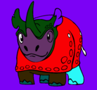 Dibujo Rinoceronte pintado por carlitos