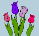 Dibujo Tulipanes pintado por rubilamejorpintadora