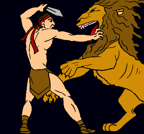 Gladiador contra león