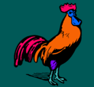 Dibujo Gallo gallardo pintado por antonio