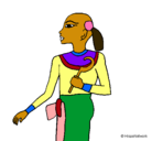 Dibujo Niño faraón pintado por paco