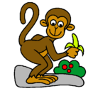 Dibujo Mono pintado por tito