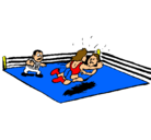 Dibujo Lucha en el ring pintado por francisco