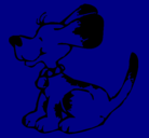 Dibujo Perro con viento pintado por helena