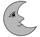 Dibujo Luna pintado por eli