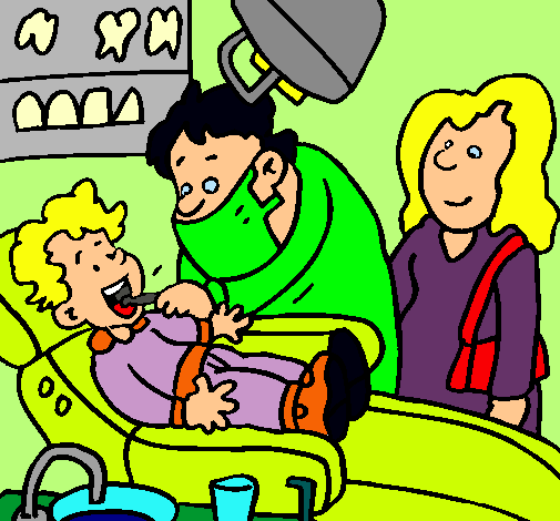 Niño en el dentista