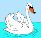Dibujo Cisne en el agua pintado por micaela