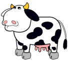 Dibujo Vaca pensativa pintado por margarita