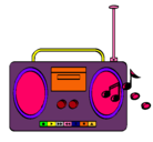 Dibujo Radio cassette 2 pintado por vane