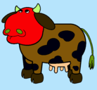 Dibujo Vaca pensativa pintado por facundonicolasberretta