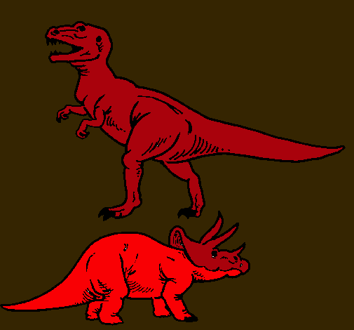 Triceratops y tiranosaurios rex