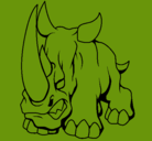 Dibujo Rinoceronte II pintado por 55555555555555555555555