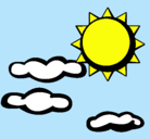 Dibujo Sol y nubes 2 pintado por tom