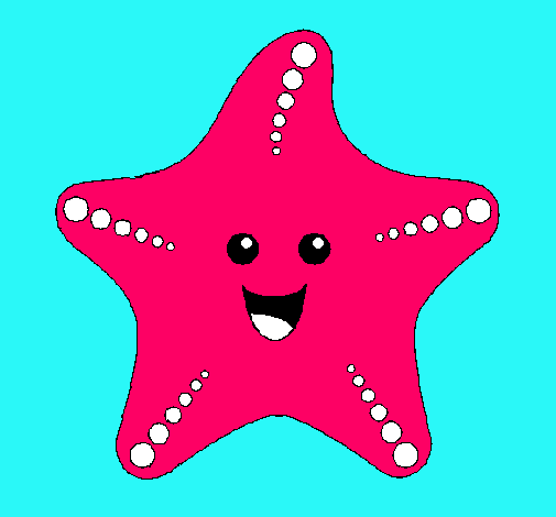 Dibujo de Estrella de mar pintado por Coral en  el día 03-09-10  a las 13:46:12. Imprime, pinta o colorea tus propios dibujos!