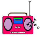 Dibujo Radio cassette 2 pintado por barbiemiranda