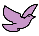 Dibujo Paloma de la paz pintado por lila