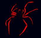 Dibujo Araña venenosa pintado por mariquita