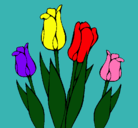 Dibujo Tulipanes pintado por gabriela
