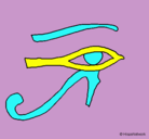 Dibujo Ojo Horus pintado por marinittta25