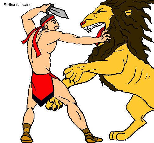 Gladiador contra león