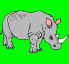 Dibujo Rinoceronte pintado por ben10