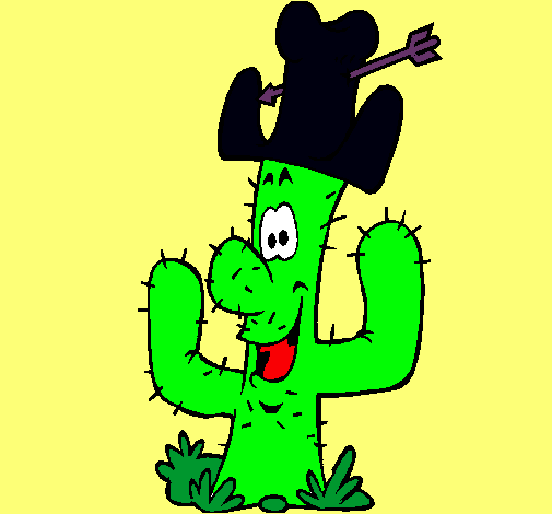 Cactus con sombrero