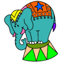 Dibujo Elefante actuando pintado por antonio