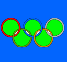 Dibujo Anillas de los juegos olimpícos pintado por jose