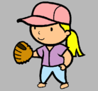 Dibujo Jugadora de béisbol pintado por shanya