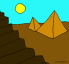 Dibujo Pirámides pintado por juliana