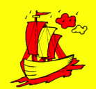 Dibujo Barco velero pintado por alex