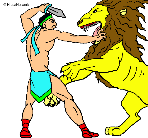 Gladiador contra león