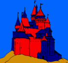 Dibujo Castillo medieval pintado por casttillodesanlorezo