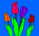 Dibujo Tulipanes pintado por patriiii