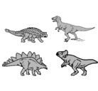 Dibujo Dinosaurios de tierra pintado por HIRAM
