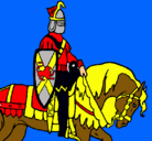 Dibujo Caballero a caballo pintado por SANTIAGO