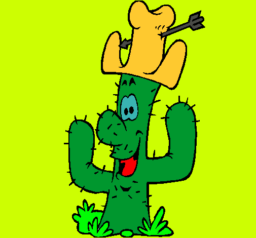 Cactus con sombrero