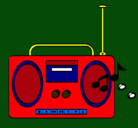 Dibujo Radio cassette 2 pintado por ivan