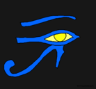 Dibujo Ojo Horus pintado por pilyalexcc