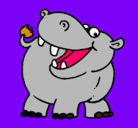 Dibujo Hipopótamo pintado por zoecita