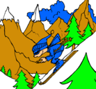 Dibujo Esquiador pintado por brahianaponte