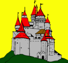 Dibujo Castillo medieval pintado por castell