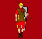 Dibujo Soldado romano pintado por alejandro