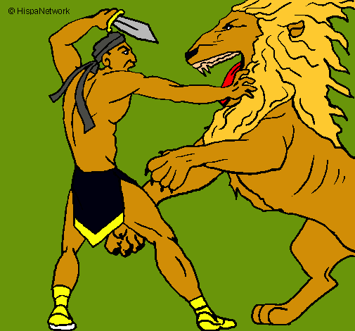 Gladiador contra león