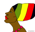 Dibujo Camerunesa pintado por vanesa