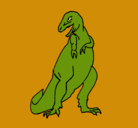 Dibujo Tiranosaurios rex pintado por carlos