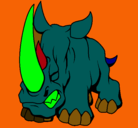 Dibujo Rinoceronte II pintado por canutillojuanillo