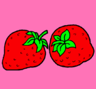Dibujo fresas pintado por Luchi